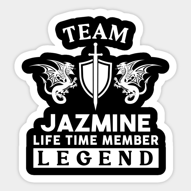 Jazmine Name T Shirt - Jazmine Life Time Member Legend Gift Item Tee Sticker by unendurableslemp118